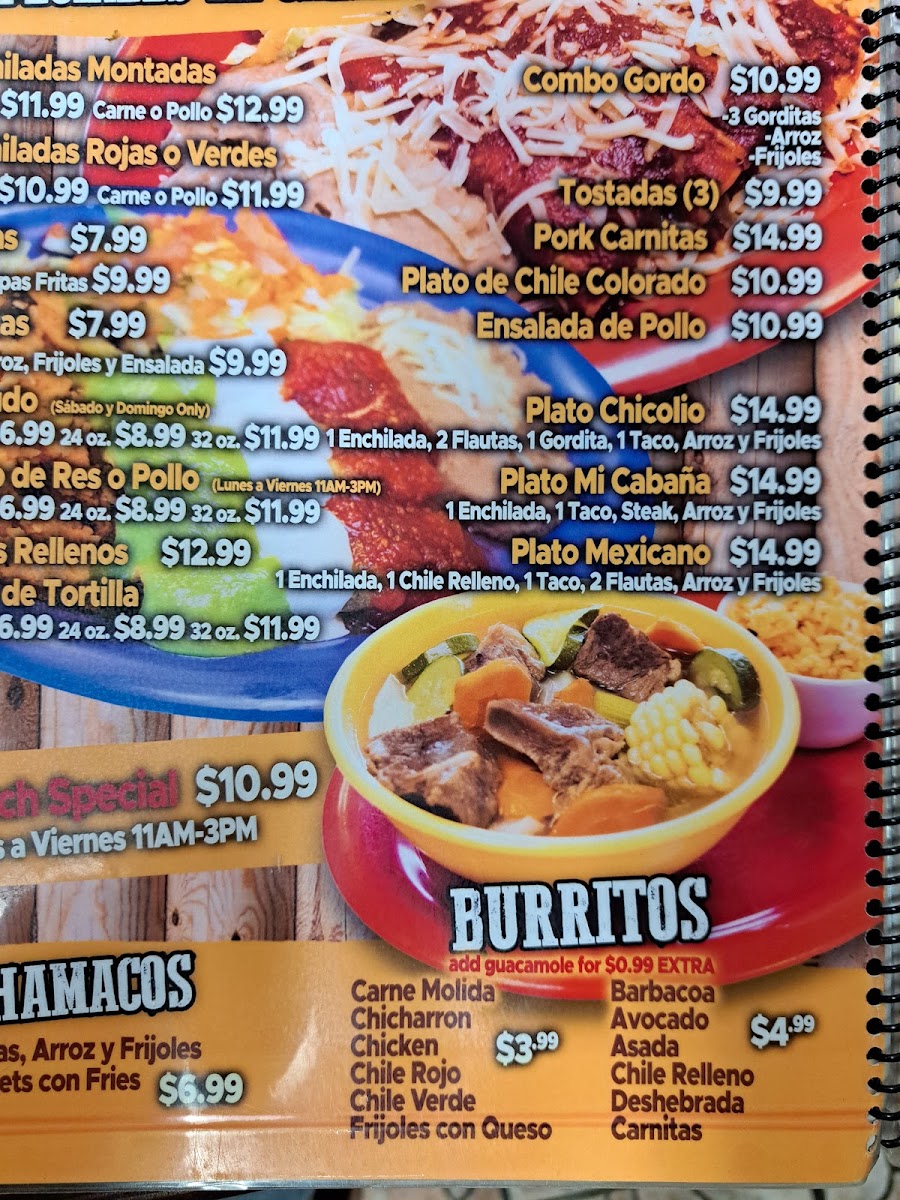 Mi Cabaña Menu - Image 2