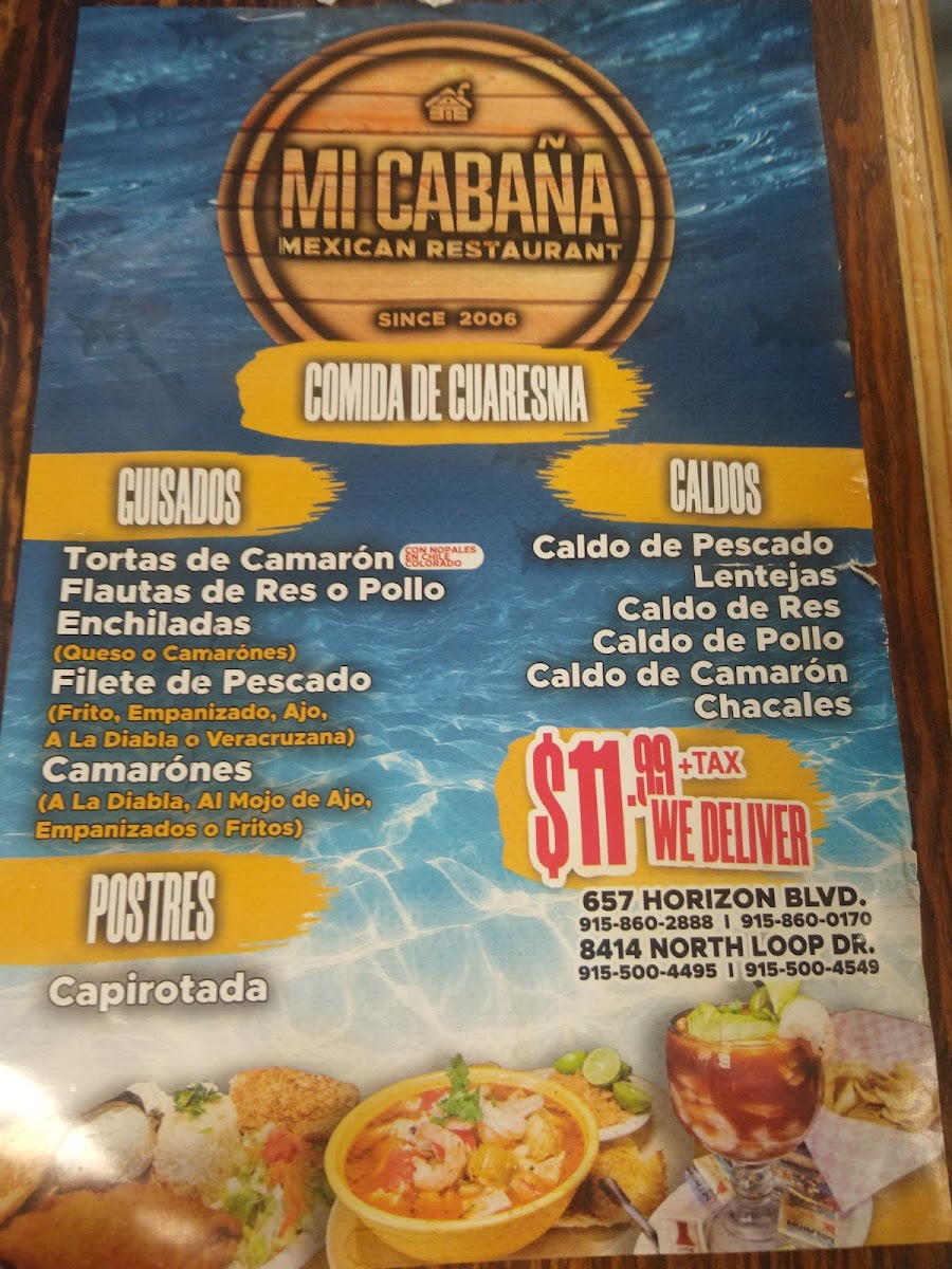 Mi Cabaña Menu - Image 4