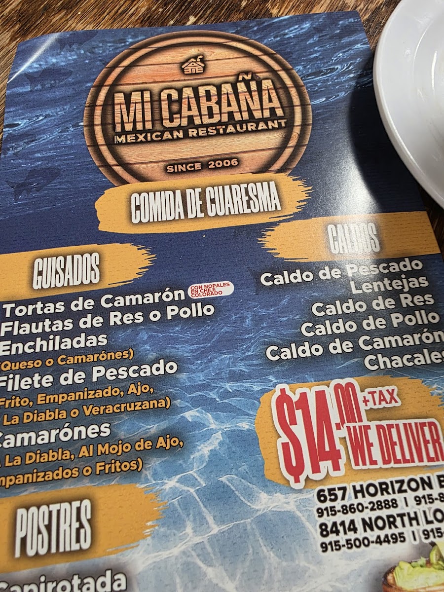 Mi Cabaña Menu - Image 5